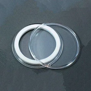 (10) Air-Tite 38Mm White Ring Coin Holder Capsules For American Silver Dollars And 1Oz Silver Commemoratives