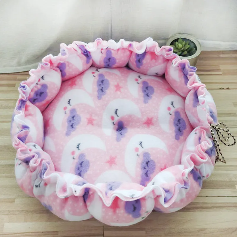 135cm Fluffy Cotton Pet Sleeping Nest & Play Gym Mat with Arch Toys