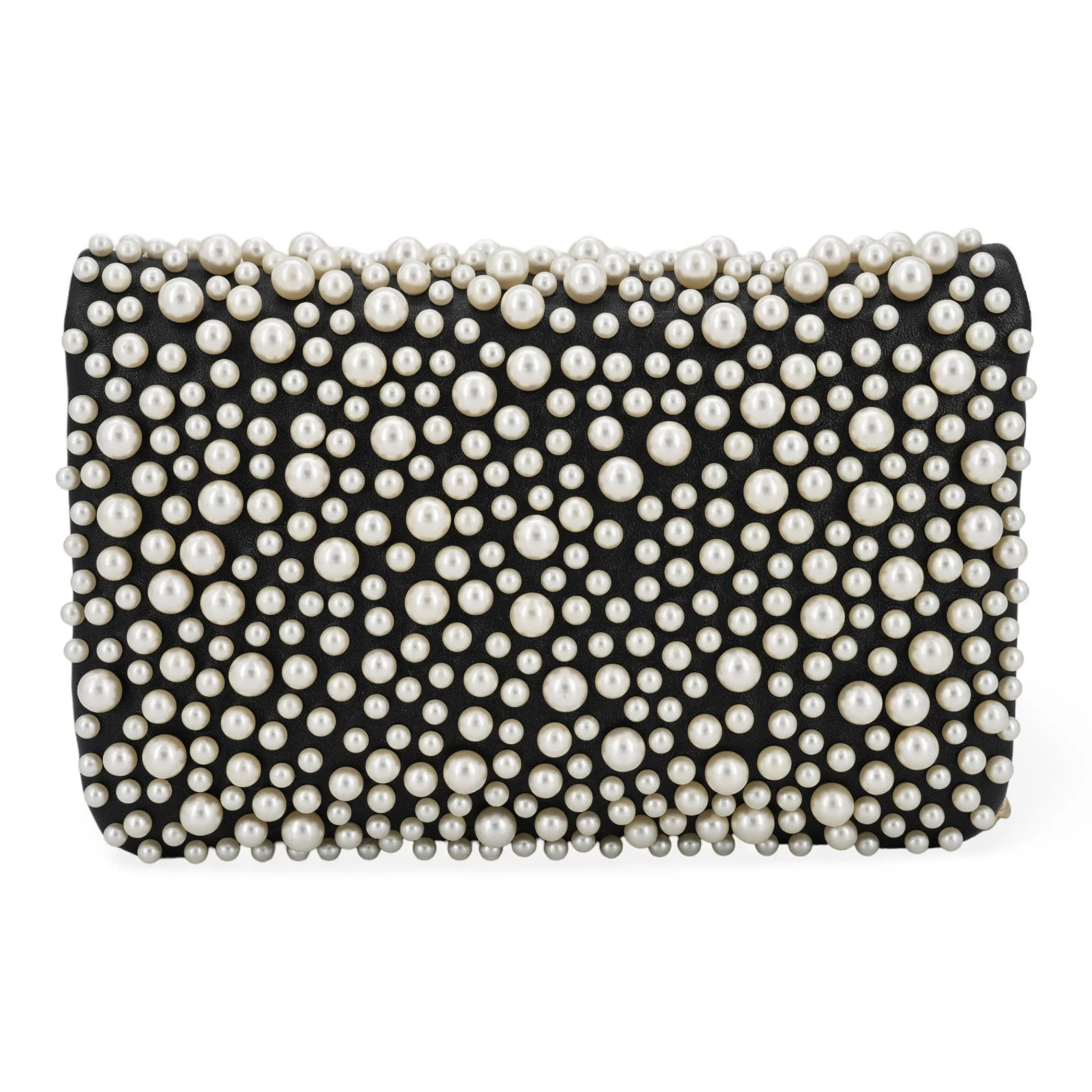 15C Paris-Dubai Black and White Pearl Mini Flap Bag