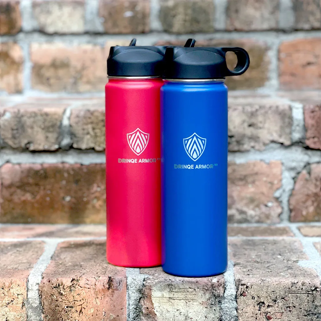 24oz Stainless Steel Bottles by DRINQE ARMOR (2 Pack)