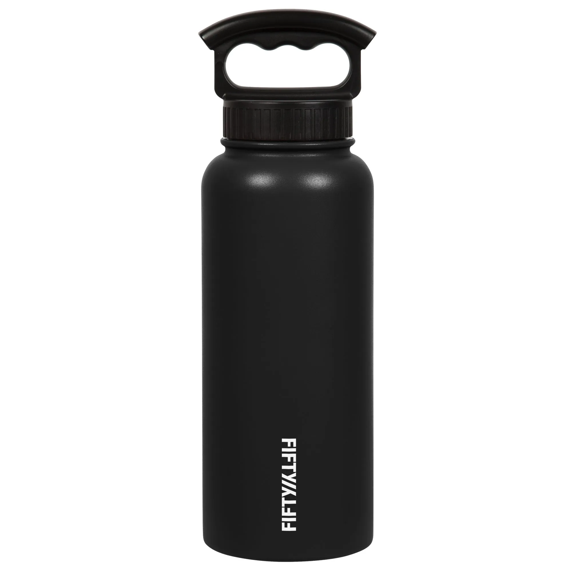 34oz Insulated Bottle with Wide Mouth 3-Finger Lid