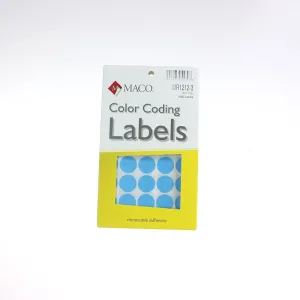 3/4" Round Box Labels - 11 Colors
