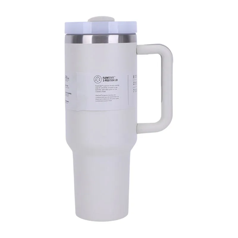 40 oz Insulated Tumbler with Straw, Handle & Lid