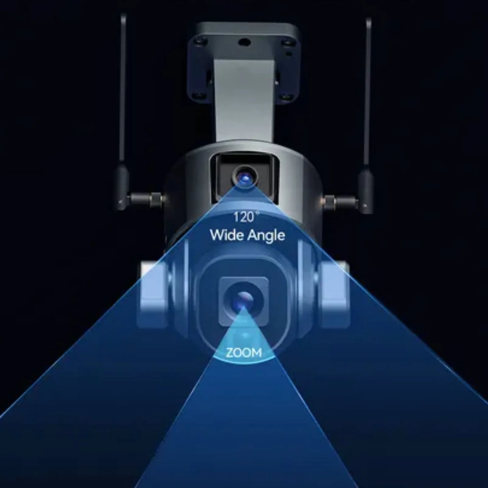 4G Solar PTZ Camera 8MP Dual Lens (4MP 4MP) Human Tracking 10x Optical Zoom