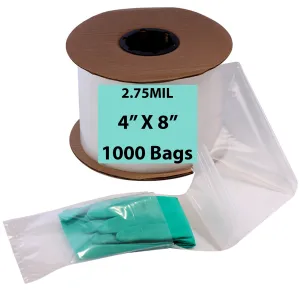 4X8 Inches Kwik-Fill® Pre-Opened Poly Bags on Roll 2.75 Mil AutoBags 1000/RL