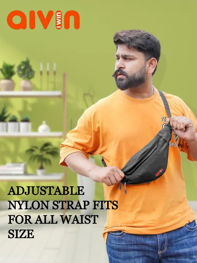 Aivin Hipster Black Unisex Waist Bag Fanny Pack