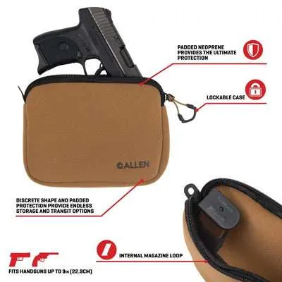 Allen Neoprene Pistol Pouch for Compact Handguns - FDE