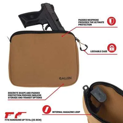 Allen Neoprene Pistol Pouch for Full Size Handguns - FDE
