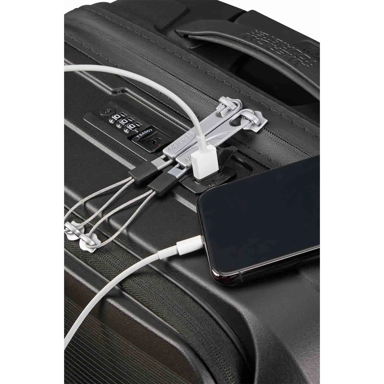 American Tourister Airconic 55cm Suitcase Front Opening Onyx Black