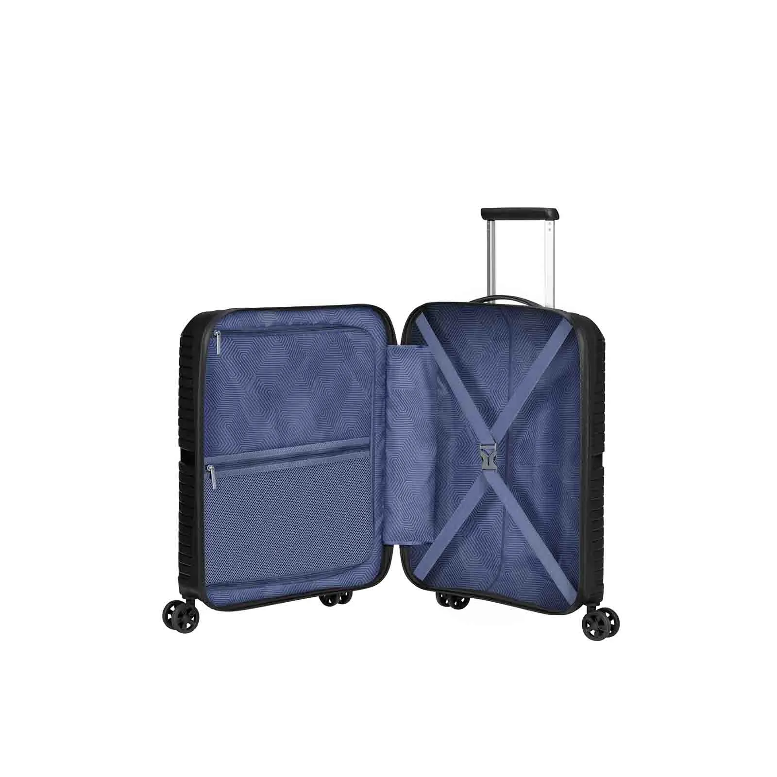 American Tourister Airconic 55cm Suitcase Front Opening Onyx Black