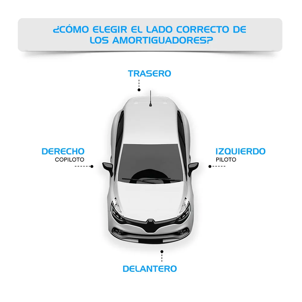 Amortiguadores Originales Ag Shock VW Rabbit Convertible 80-84 Del