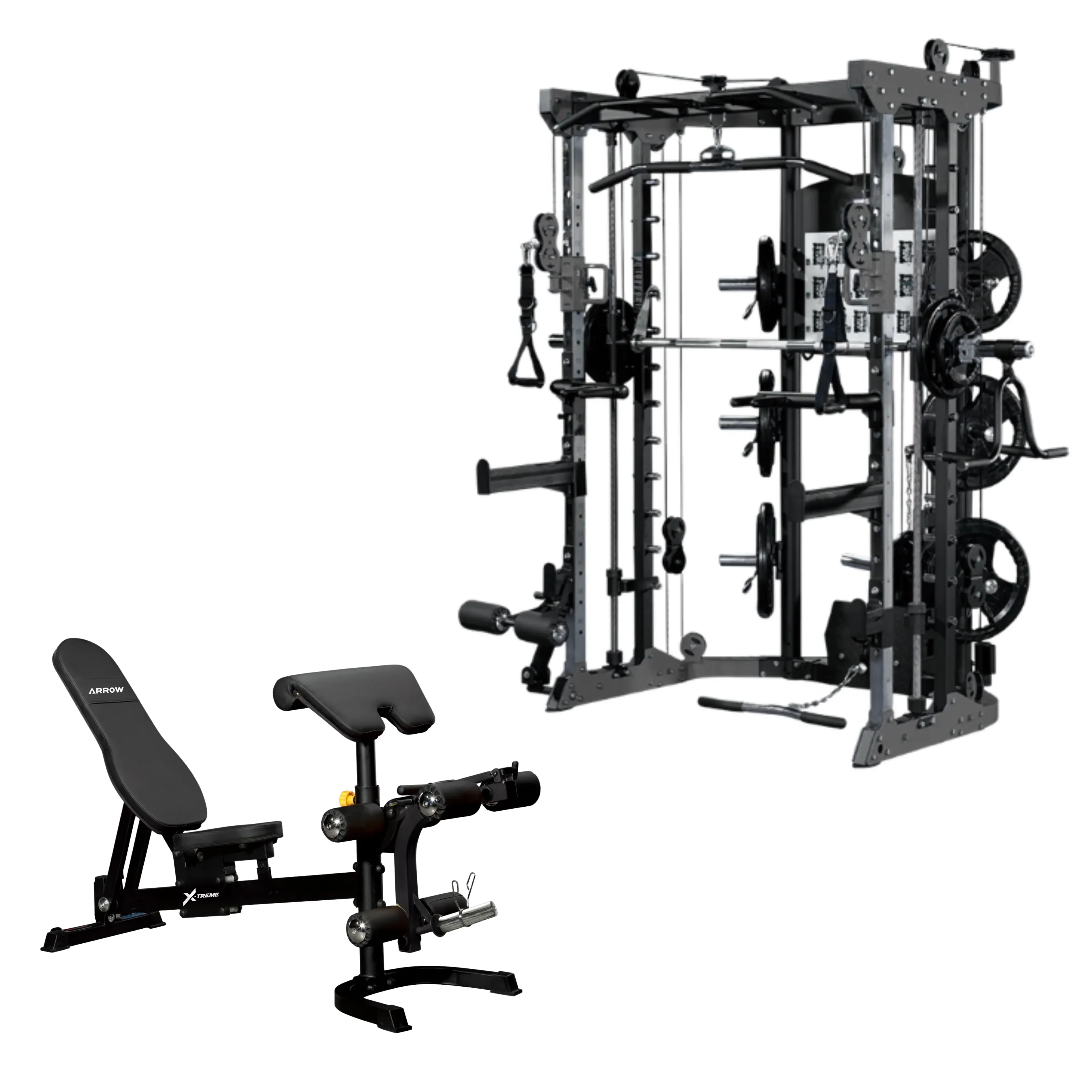 ARROW X-Treme Multi-Gym Smith Plate Loaded   Multi Bench Package