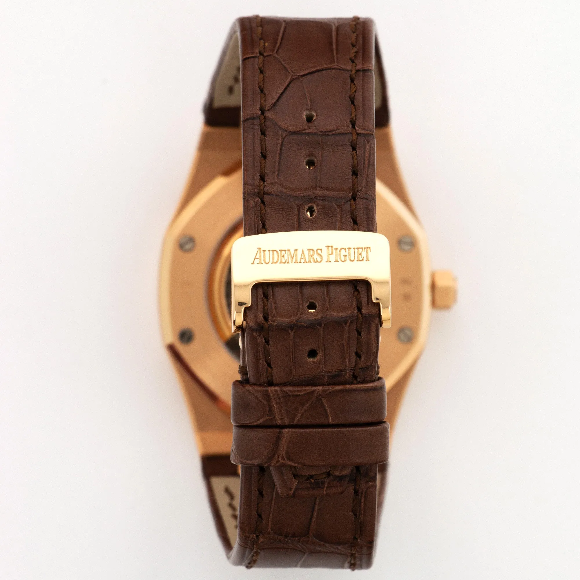 Audemars Piguet Rose Gold Openworked Royal Oak Skeletonized Watch, Ref. 15305