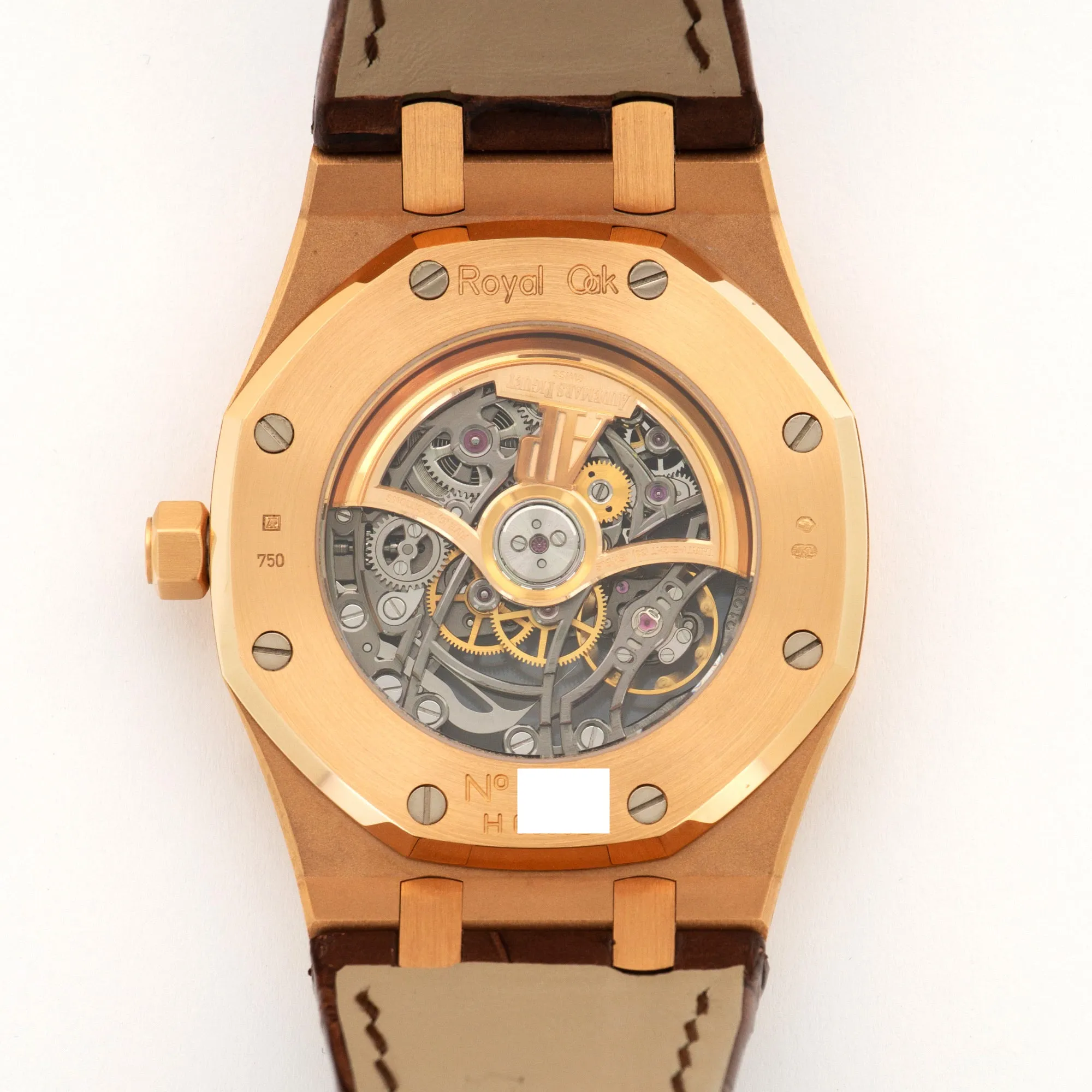 Audemars Piguet Rose Gold Openworked Royal Oak Skeletonized Watch, Ref. 15305