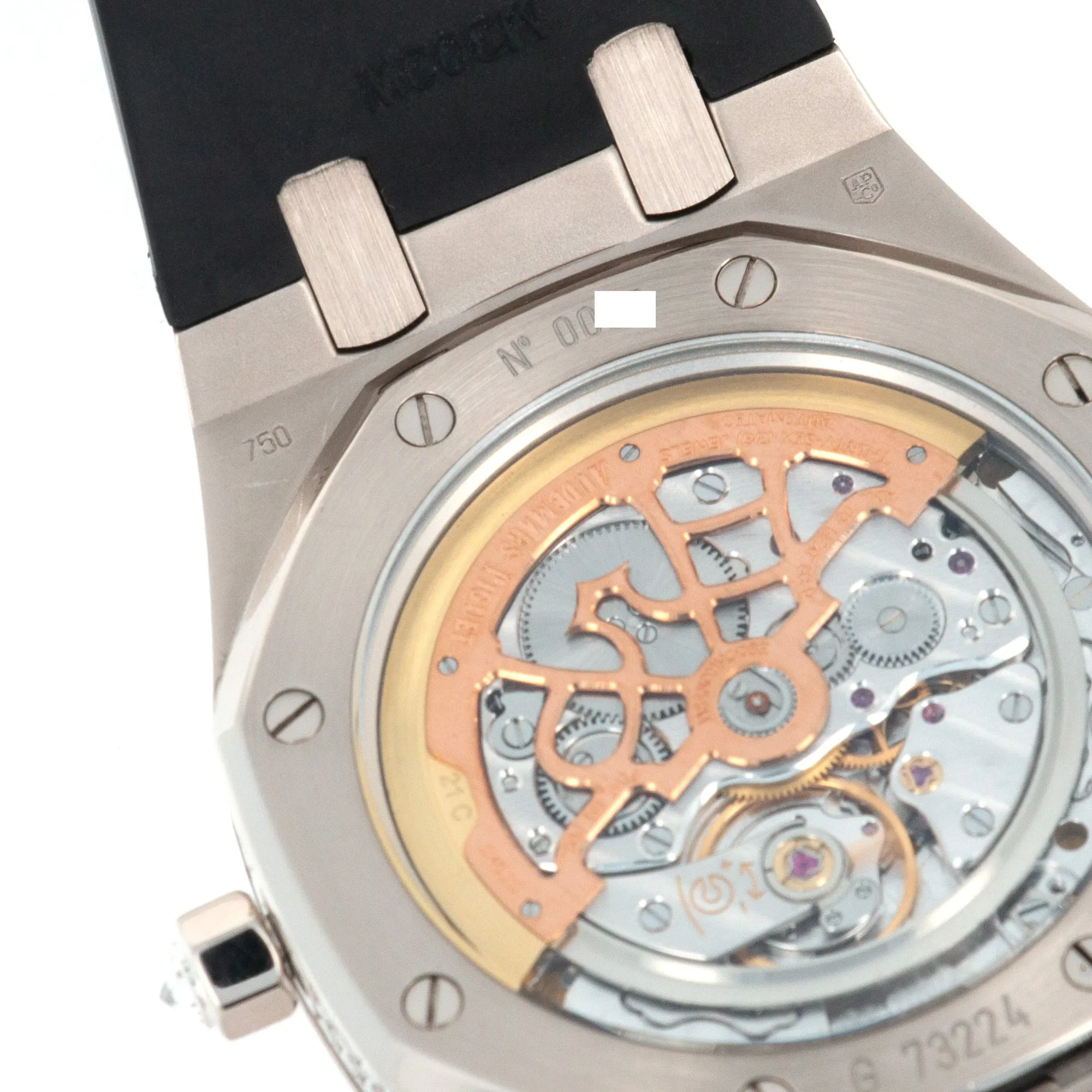 Audemars Piguet White Gold Royal Oak Tuxedo Diamond Watch