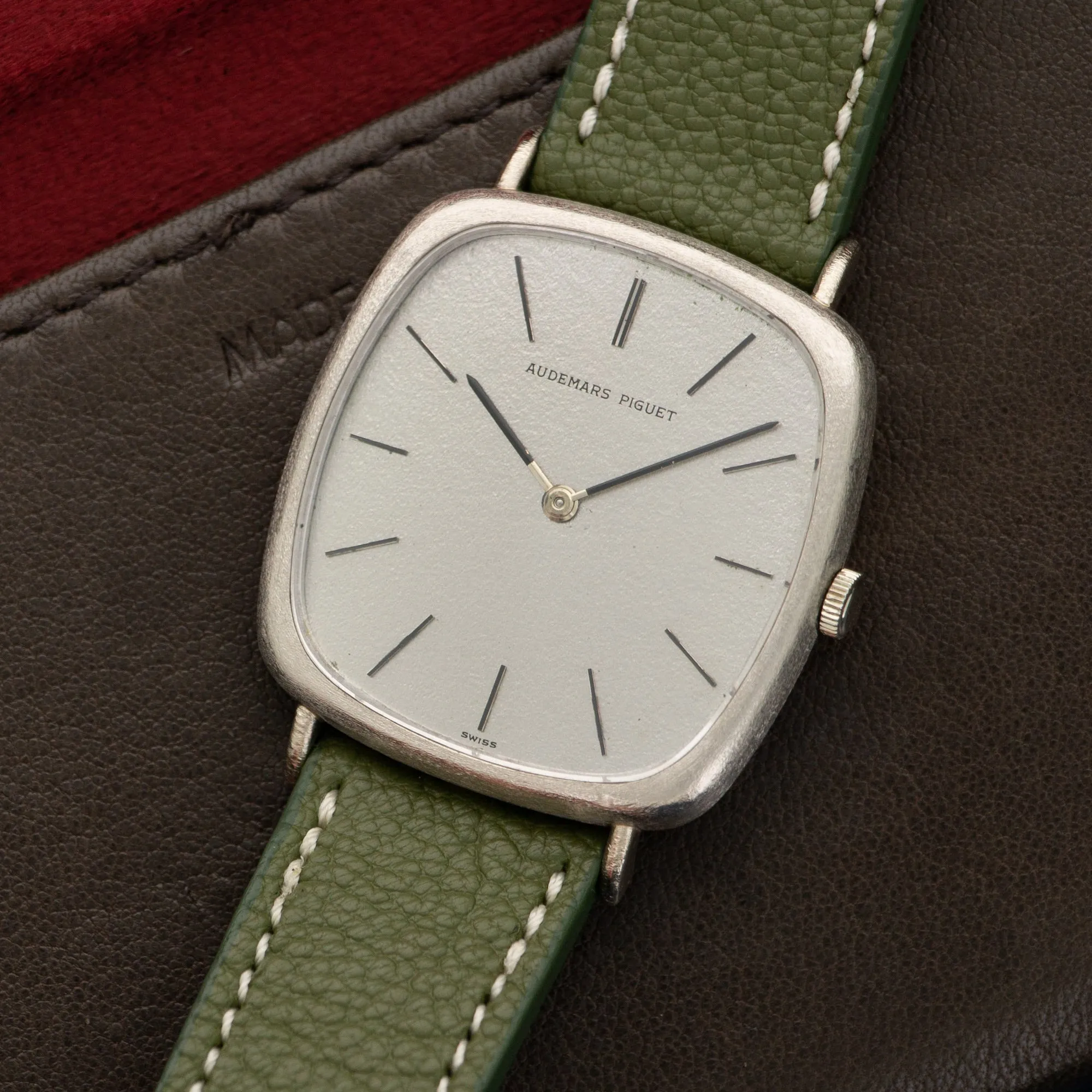 Audemars Piguet White Gold Strap Watch