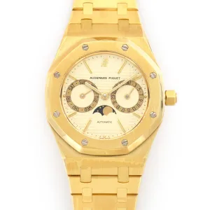 Audemars Piguet Yellow Gold Royal Oak Moonphase Day Date Watch