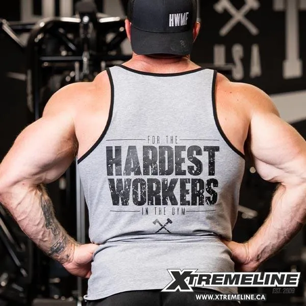 Axe & Sledge Black On Gray Logo Athletic Tank