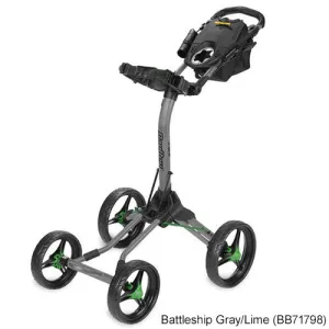 BagBoy QUAD XL Push Cart Battleship Gray/Lime (BB71798)