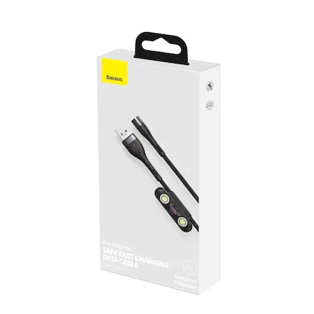 Baseus Magnetic Data Cable Usb To M L C 5A 1M Grey Black