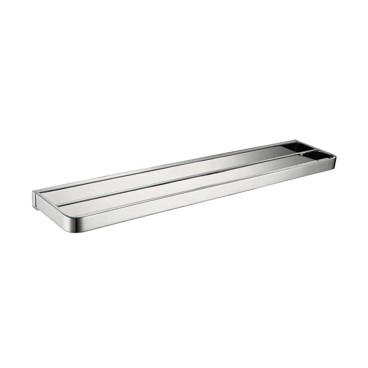 Bathroom Brass Chrome Plated Double Rail Towel Bar Holder - GC5148
