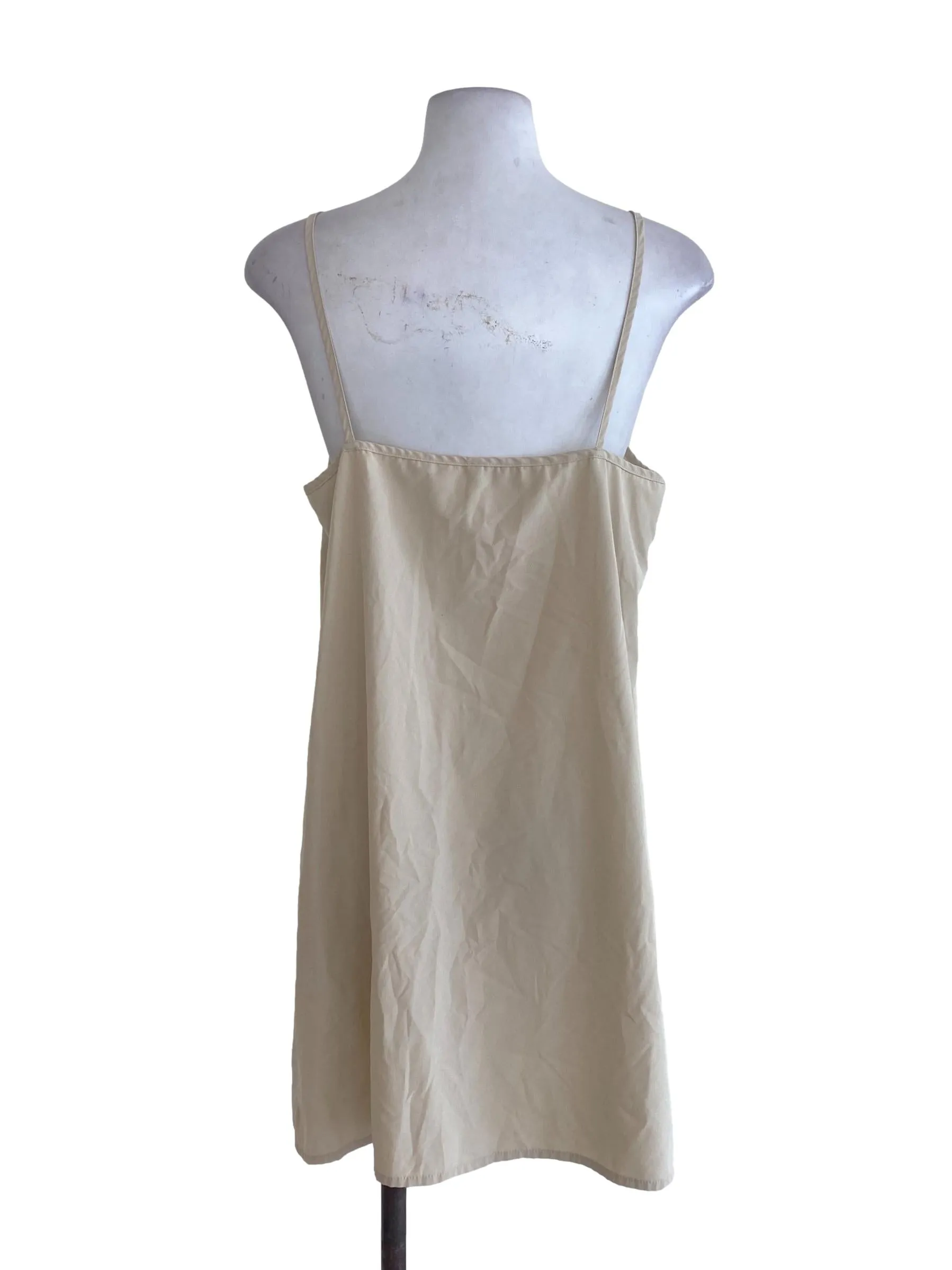 Beige Plain Dress