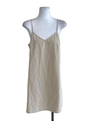 Beige Plain Dress