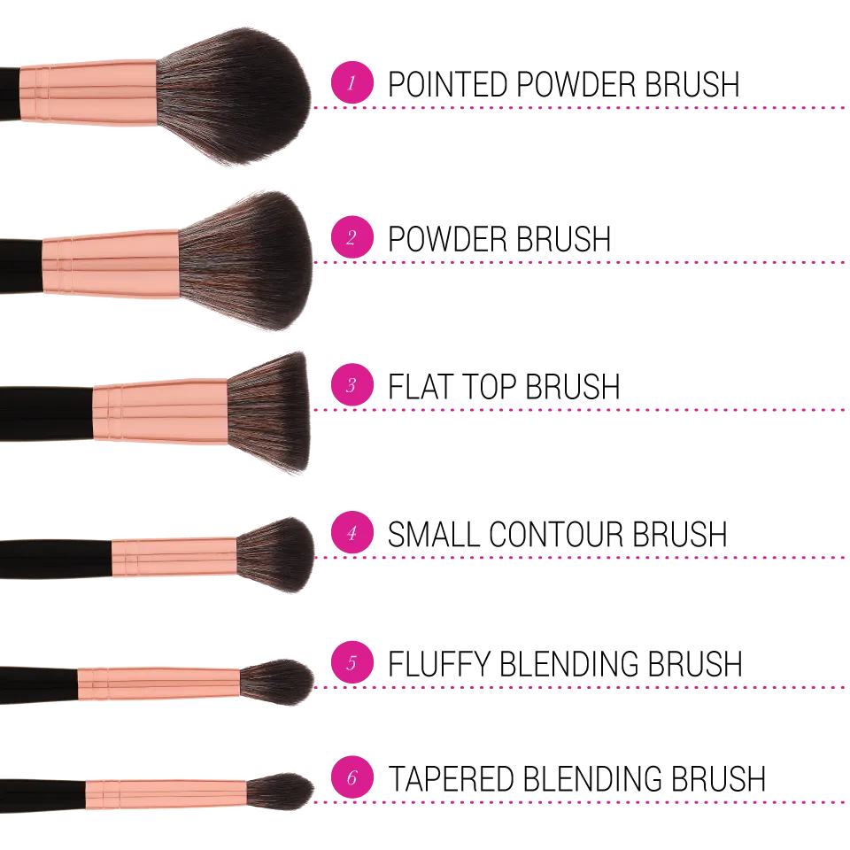 BH Cosmetics Signature Rose Gold 13 piece Brush Set with Brush Holder