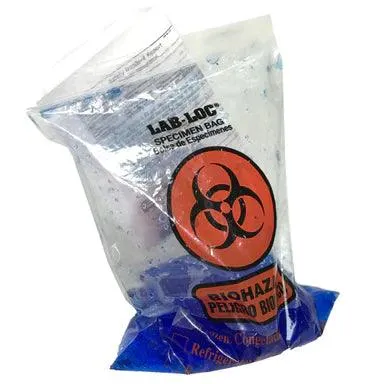 Biohazard Plastic Specimen Bags 8x10 Size with Zip-Loc Seal