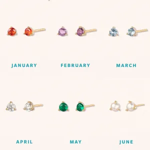Birthstone Stud Earrings
