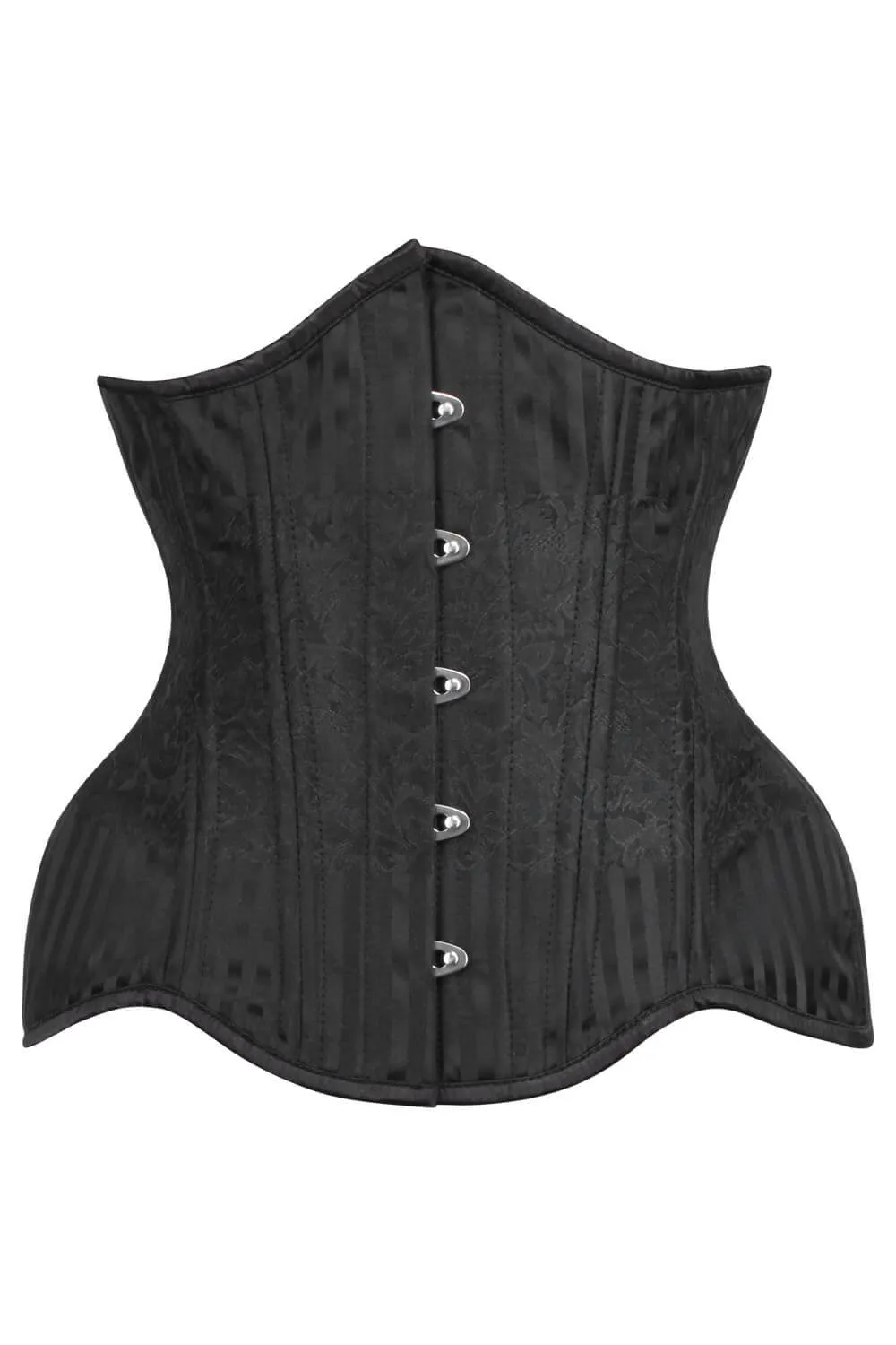 Black Brocade Curvy Waist Trainer Corset