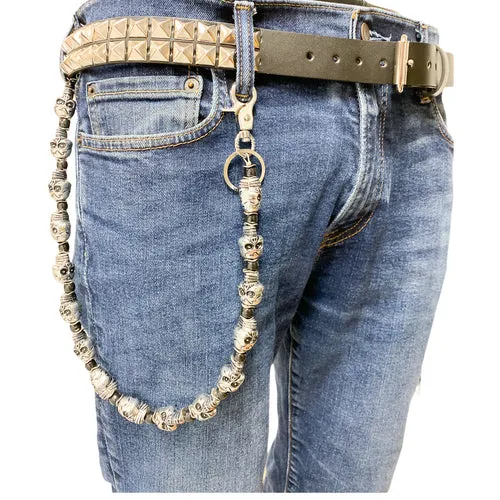 black leather belt w/ 2 rows of silver pyramid studs