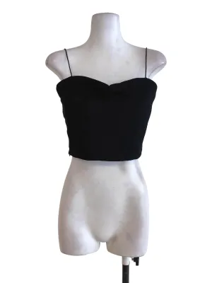 Black Plain Crop Top