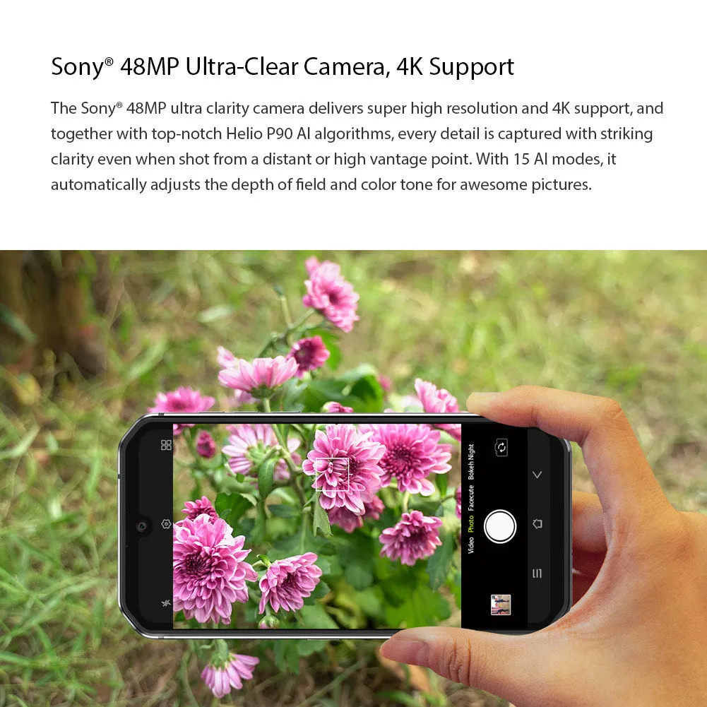 Blackview BV9900 Pro Thermal Camera Mobile Phone Helio P90 Octa Core 8GB 128GB IP68 Rugged Smartphone 48MP Quad Rear Camera black_European regulations