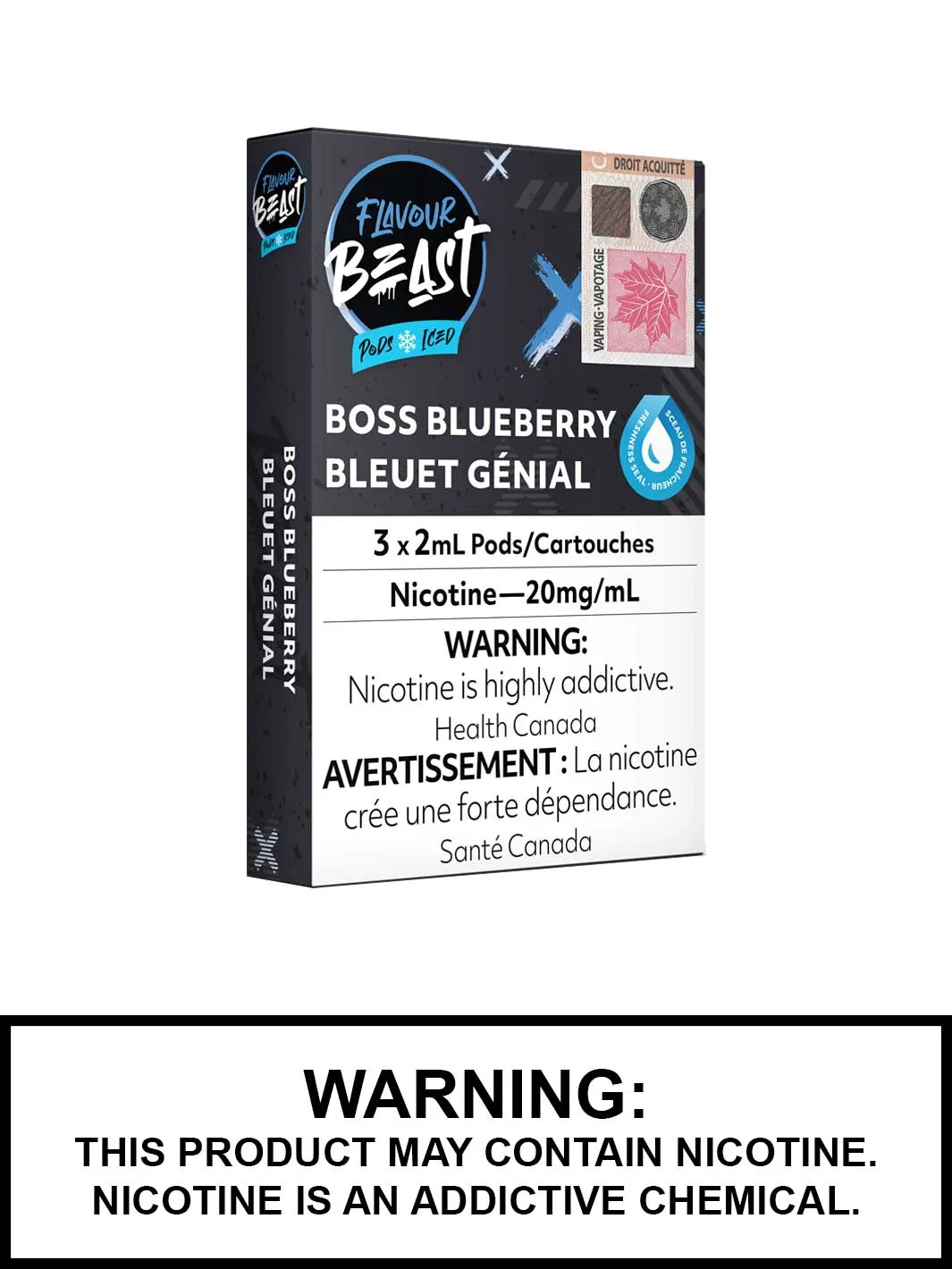 Boss Blueberry Iced Flavour Beast Pods