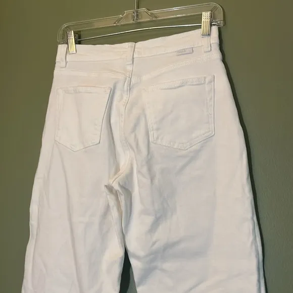 Boyish The Mikey High-Rise Comfort Stretch Wide Leg Jeans Vertigo White Sz 25