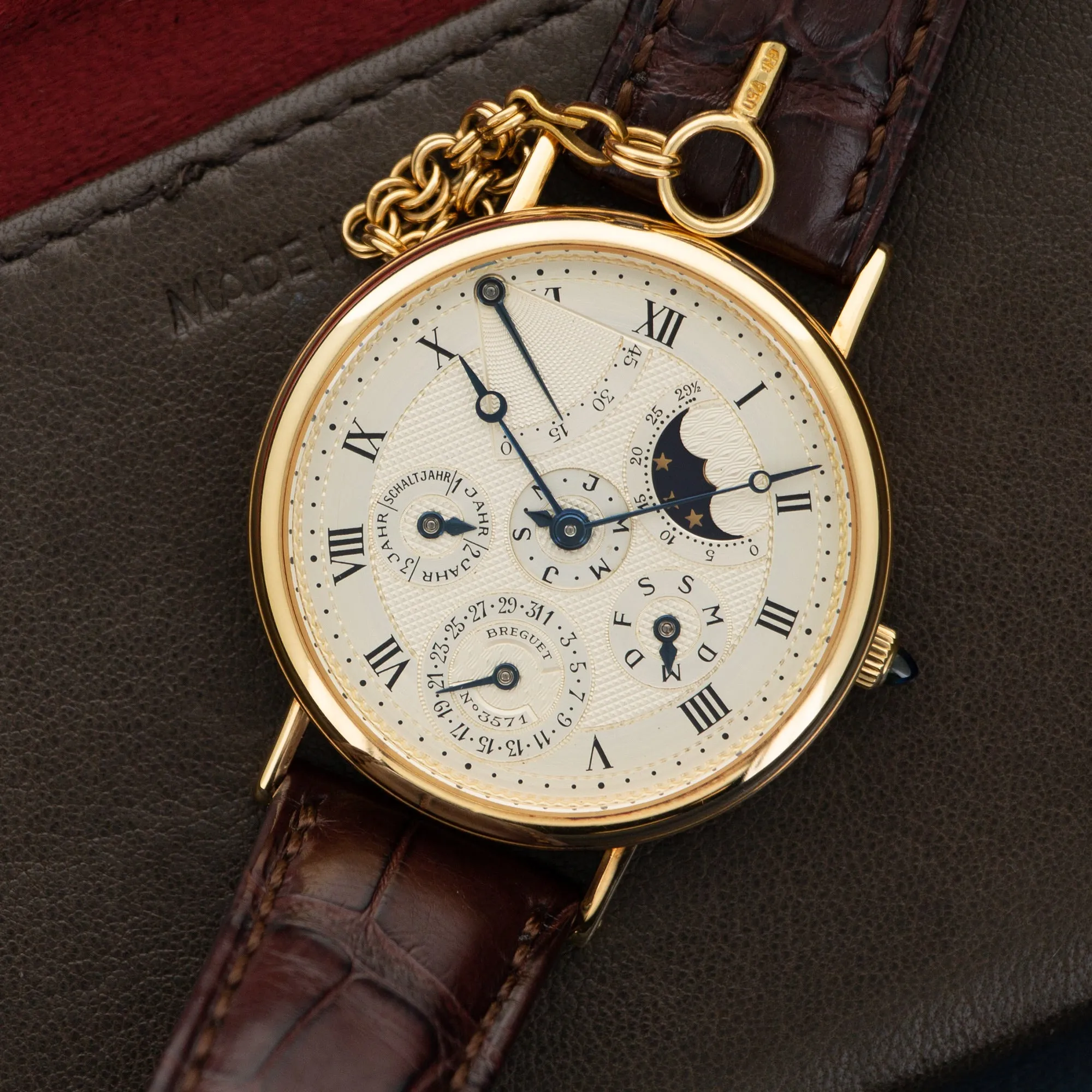 Breguet Yellow Gold Perpetual Calendar Power Reserve Watch Ref. 3571