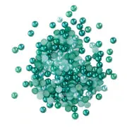 Buttons Galore & More - Shaker Embellishments - Half Pearlz - Aqua / HPZ114
