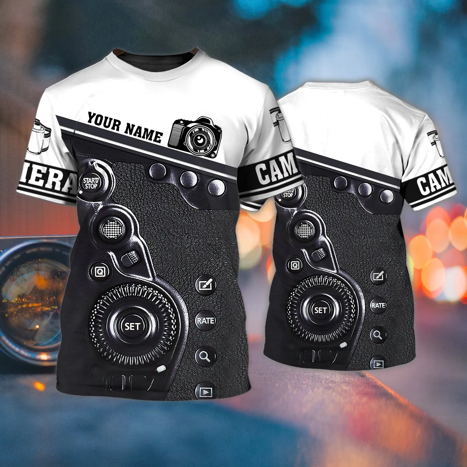Camera 11 - Personalized Name 3D Tshirt