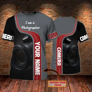 Camera - Personalized Name 3D Tshirt - 112