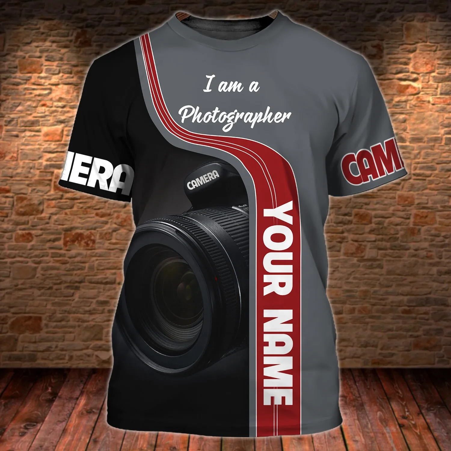 Camera - Personalized Name 3D Tshirt - 112
