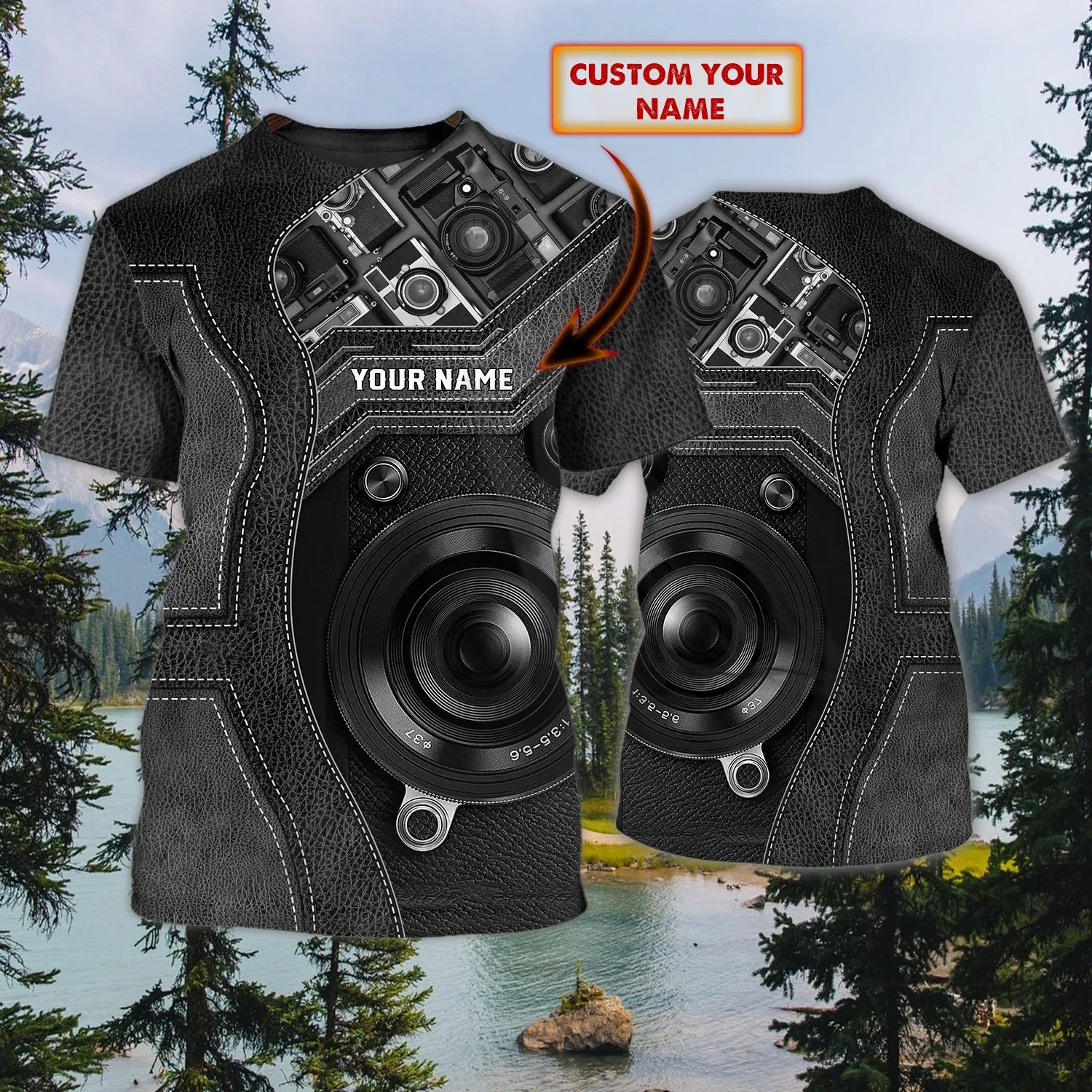 Camera - Personalized Name 3D Tshirt 127