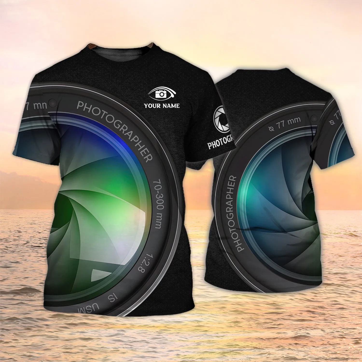 Camera Tshirt Graphic 3D Camera Shirt Gift for Photographers and Photography Lovers