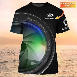 Camera Tshirt Graphic 3D Camera Shirt Gift for Photographers and Photography Lovers