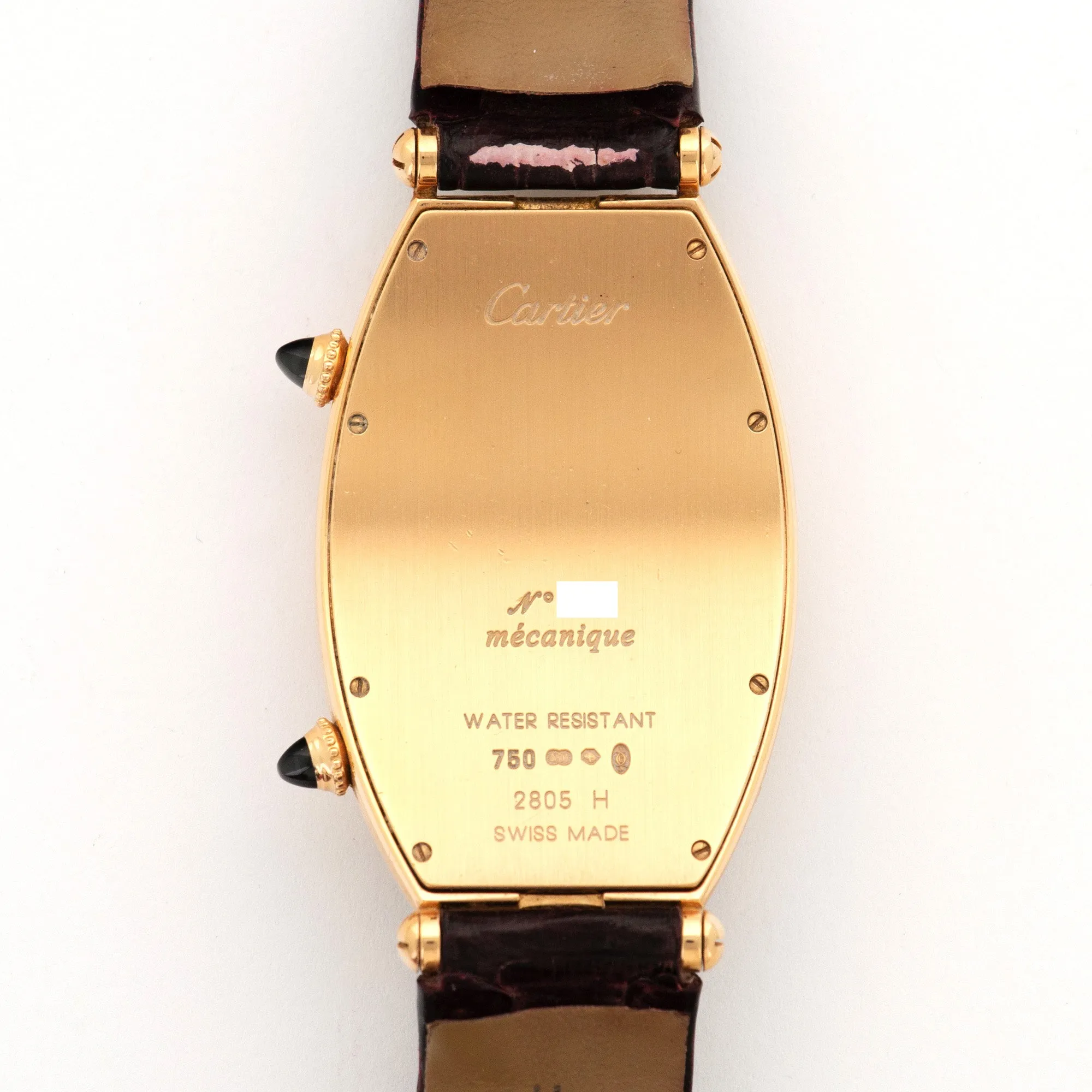 Cartier Rose Gold Tonneau Dual Time Zone Watch