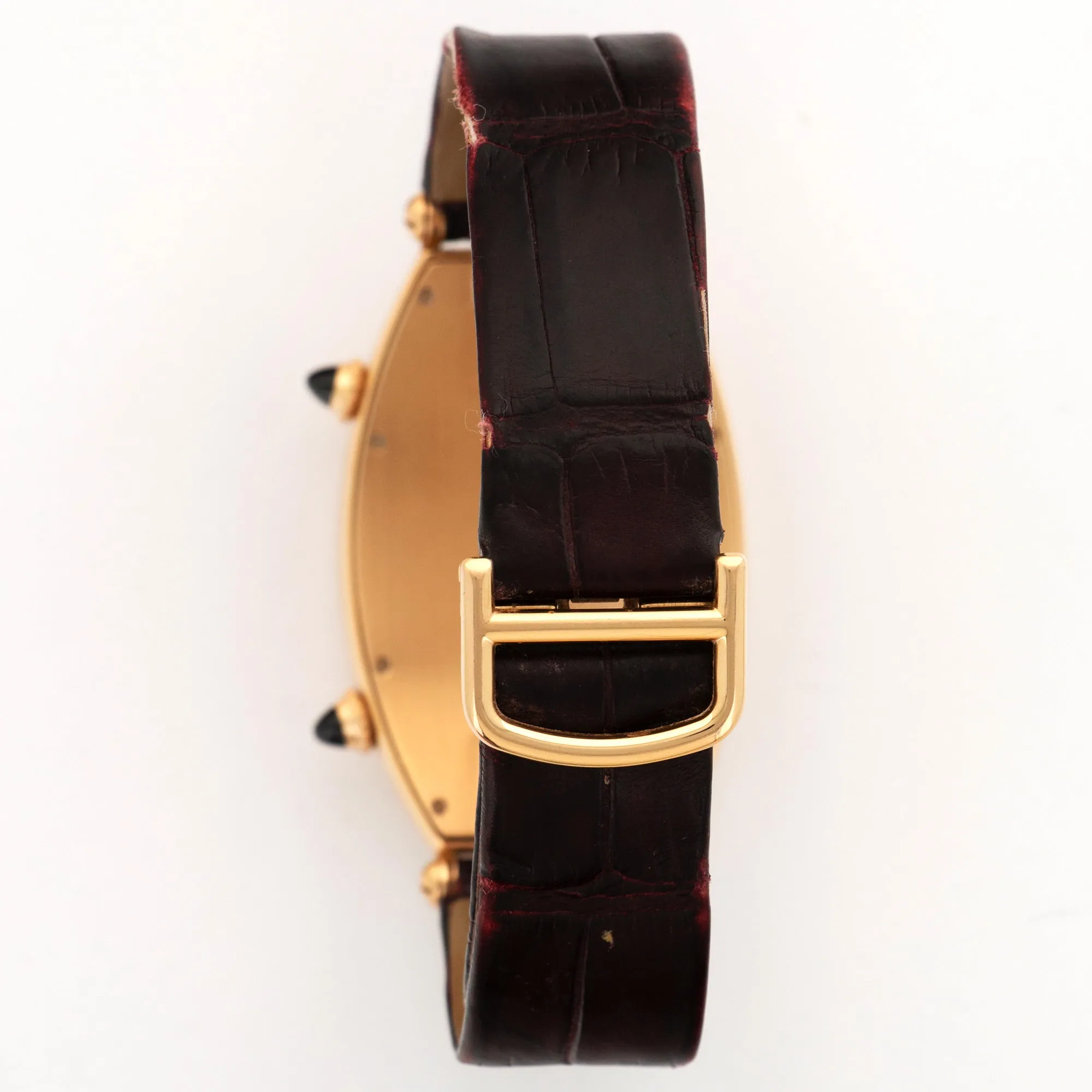 Cartier Rose Gold Tonneau Dual Time Zone Watch