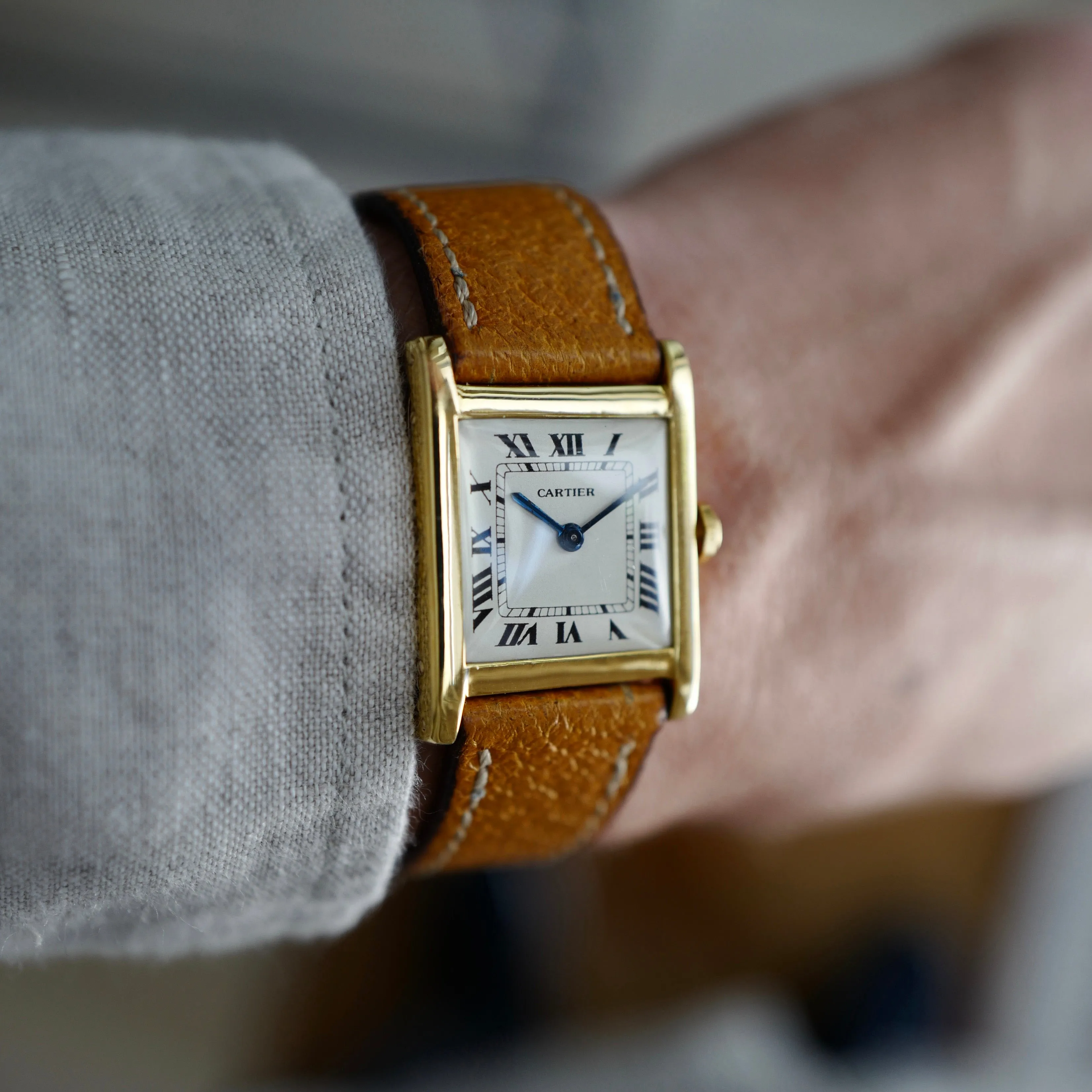 Cartier Yellow Gold Large Tank Speciale Watch, 1959