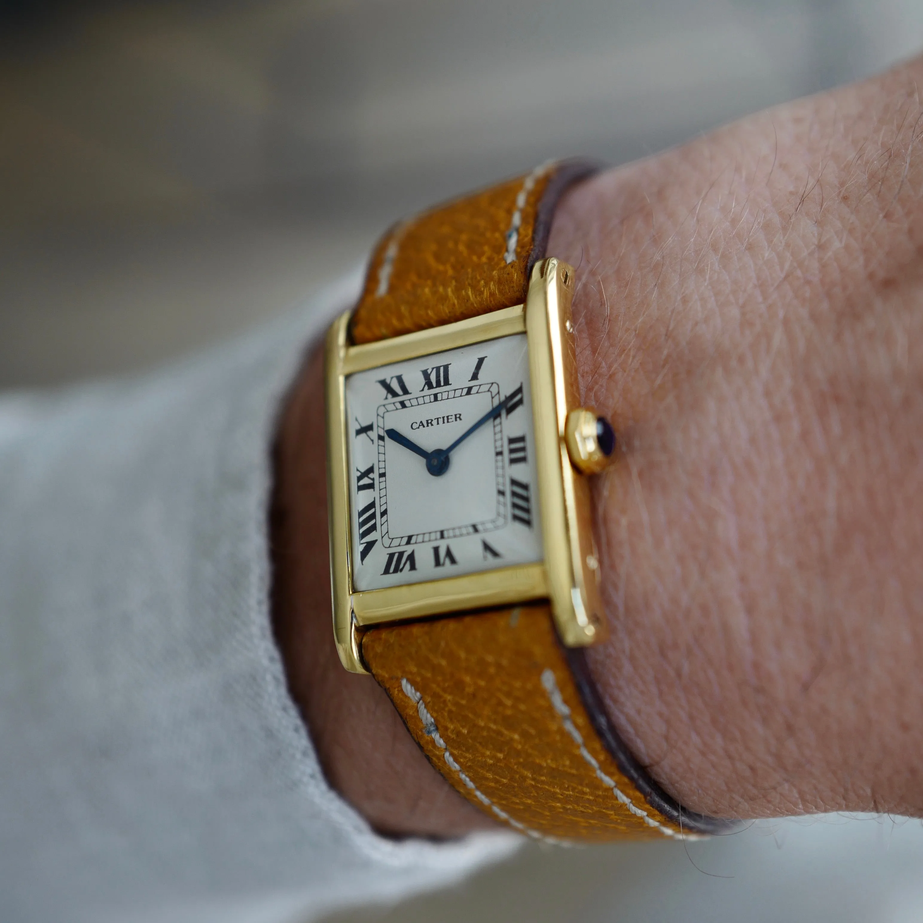 Cartier Yellow Gold Large Tank Speciale Watch, 1959