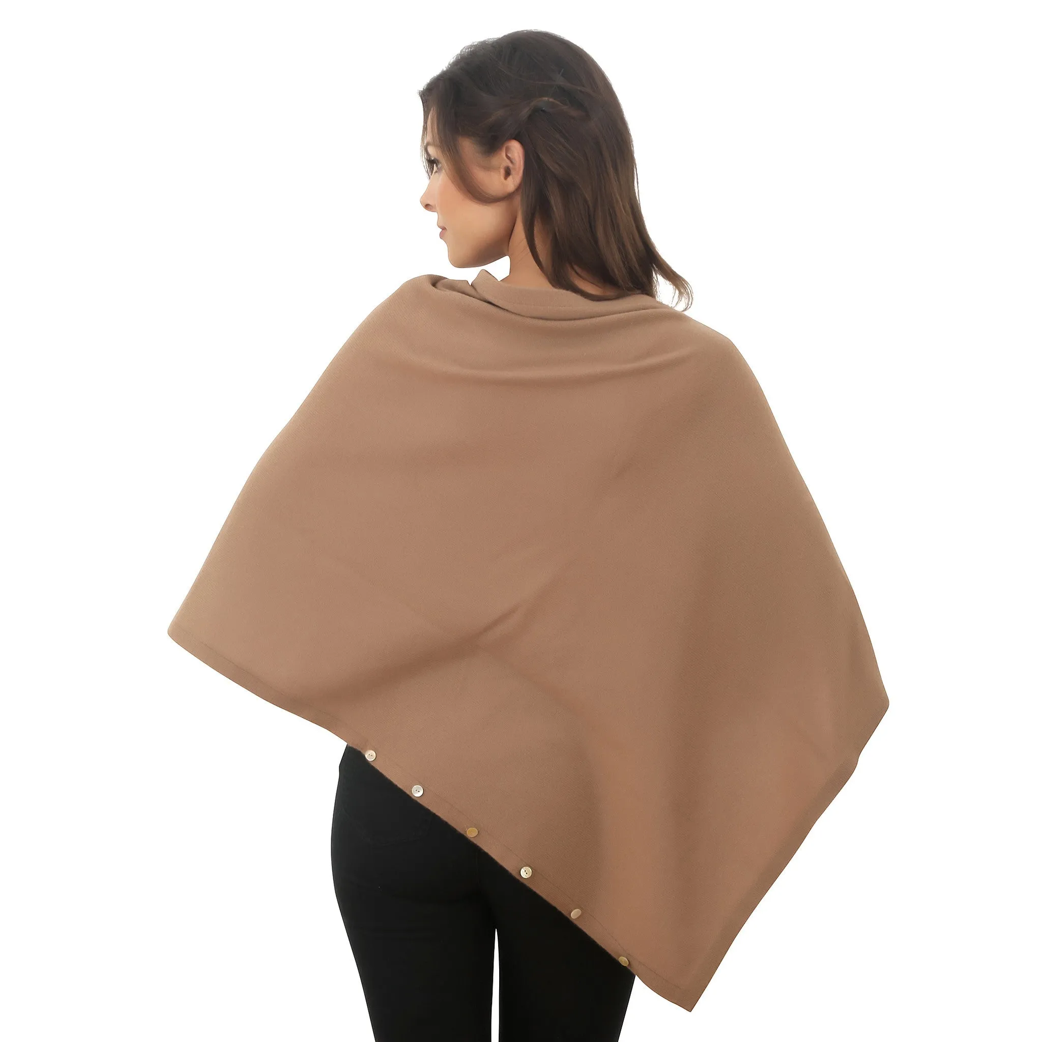 Cashmere Poncho Beige