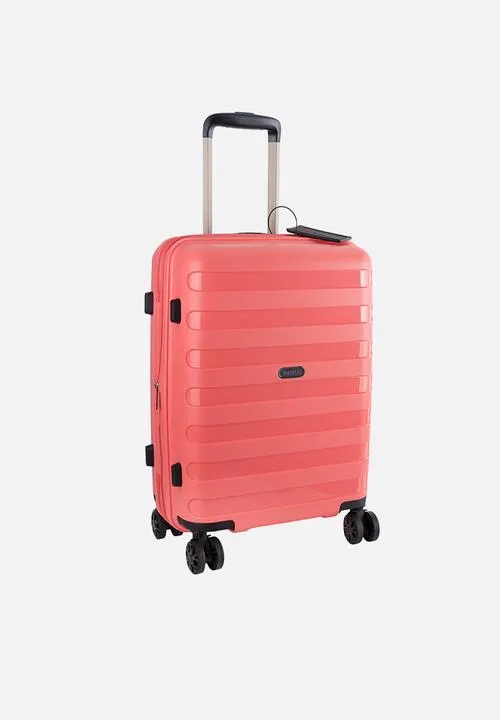 Cellini Sonic Medium 4 Wheel Trolley Case Living Coral